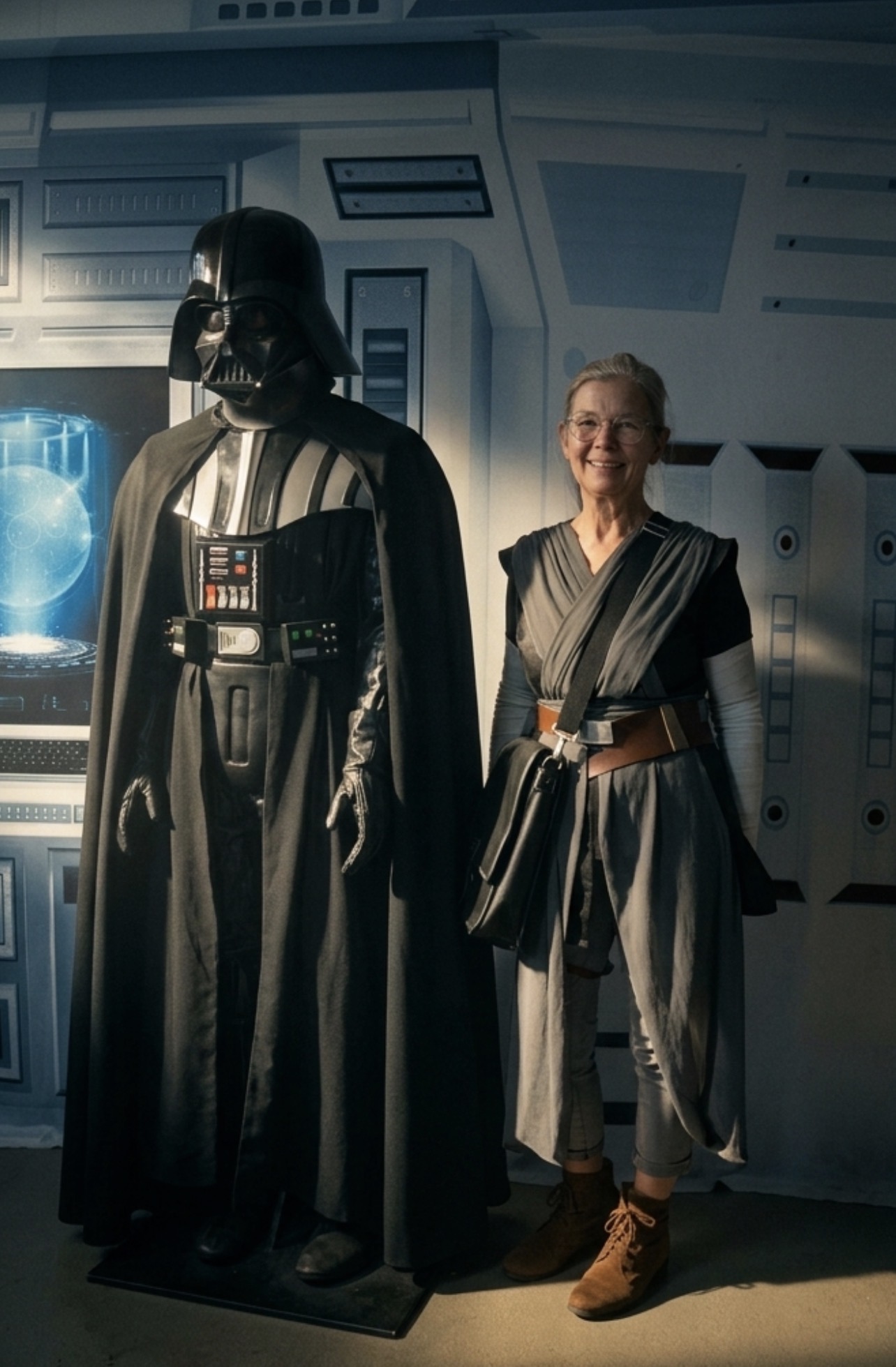 Conny neben Darth Vader
